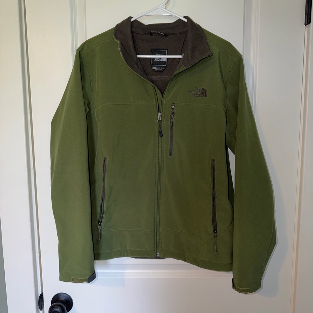 The North Face Men's Olive Green Softshell Zip Jacket